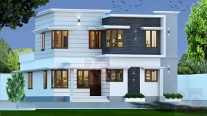 1887 Sq Ft 3BHK Two-Storey Home at 9 Cent Plot, Free Plan, 34 Lacks