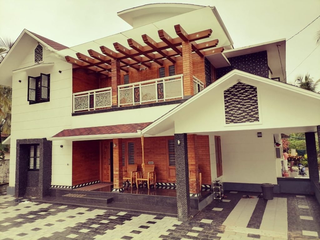 2540 Sq Ft 4BHK Contemporary Style Home at 10 Cent Plot, Free Plan, 80 Lacks