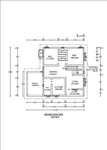 1696 Sq Ft 3BHK Home at 6 Cent Plot, Free Plan, 65 Lacks
