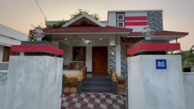 990 Sq Ft 2BHK Traditional style Home at 5 Cent Plot, Free Plan, 18 Lacks