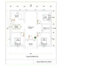 1138 Sq Ft 3BHK at 8 Cent Plot, Free Plan, 16 Lacks with Interior and Furniture