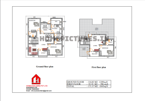1845 Sq Ft 3 BHK Home at 11 Cent Plot, Free Plan, 38 Lacks