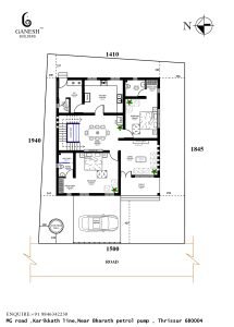 3300 Sq Ft 4 BHK Home at 7 Cent Plot, Free Plan, 72 Lacks