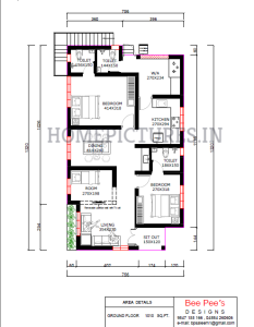 1010 Sq Ft 2BHK Home at 5 Cent Plot, Free Plan, 24 Lacks