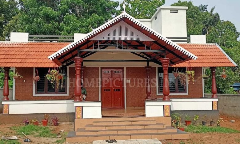 1279 Sq Ft 2BHK Traditional Style Home at 9 Cent Plot, Free Plan, 19 Lacks