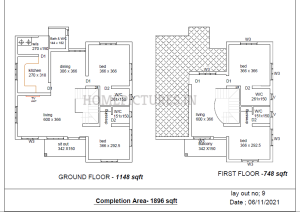 1896 Sq Ft 4BHK Home at 8.5 Cent Plot, Free Plan, 28 Lacks