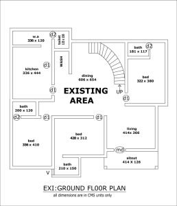 2460 Sq Ft 4BHK Renovation Home at 16 Cent Plot, Free Plan, 34 Lacks