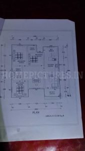 1113 Sq Ft 3 BHK Home at 6 Cent Plot, Free Plan, 14 Lacks