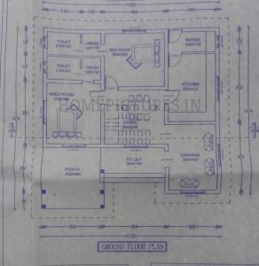 1700 Sq Ft 3 BHK Home at 10 Cent Plot, Free Plan, 46 Lacks