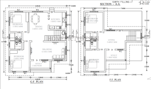 2055 Sq Ft 4 BHK Home at 10 Cent Plot, Free Plan, 55 Lacks