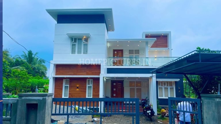2055 Sq Ft 4 BHK Home at 10 Cent Plot, Free Plan, 55 Lacks