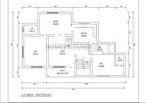 1665 Sq Ft 3 BHK Home at 5.5 Cent Plot, Free Plan, 26 Lacks