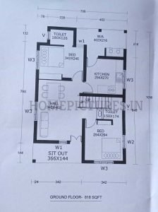 902 Sq Ft 2 BHK Home at 5 Cent Plot, Free Plan, 13 Lacks