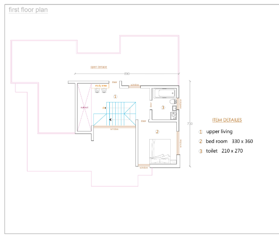 first floor plan-Malappuram house