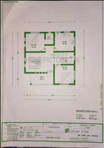950 Sq Ft 3 Bedroom plan