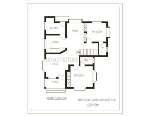 1520 Square Feet 3 Bedroom Traditional Style House