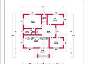 900 Square Feet 2 Bedroom Traditional style house