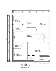 1692 sqft House plan