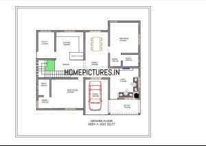 2383 Sq Ft 4 Bedroom Contemporary Style Home