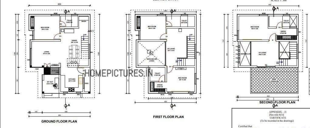 2650 Square Feet 4 Bedroom Contemporary Style Home at 4.3 Cent Plot