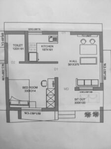 460 sqft house floor plan