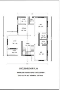 1225 SQ FT GROUND FLOOR PLAN