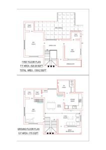 CONTEMPORARY STYLE DOUBLE FLOOR HOUSE FLOOR PLAN
